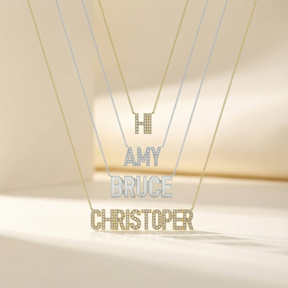 Gold Plated Silver Signature Name Necklace