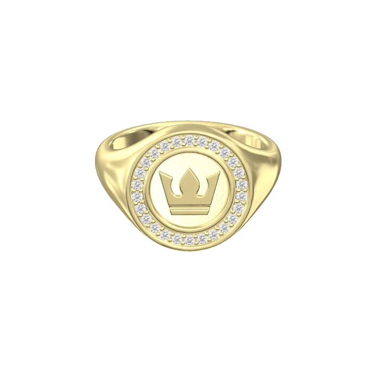 18K Gold Plated Silver Monogram Initial Ring