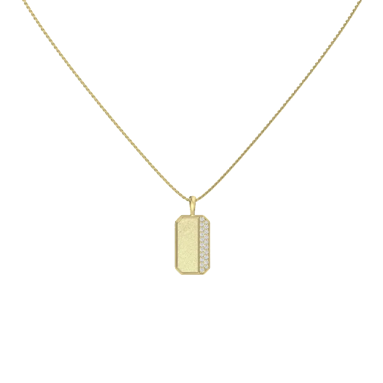 Gold Plated Plain-Edge Round Necklace