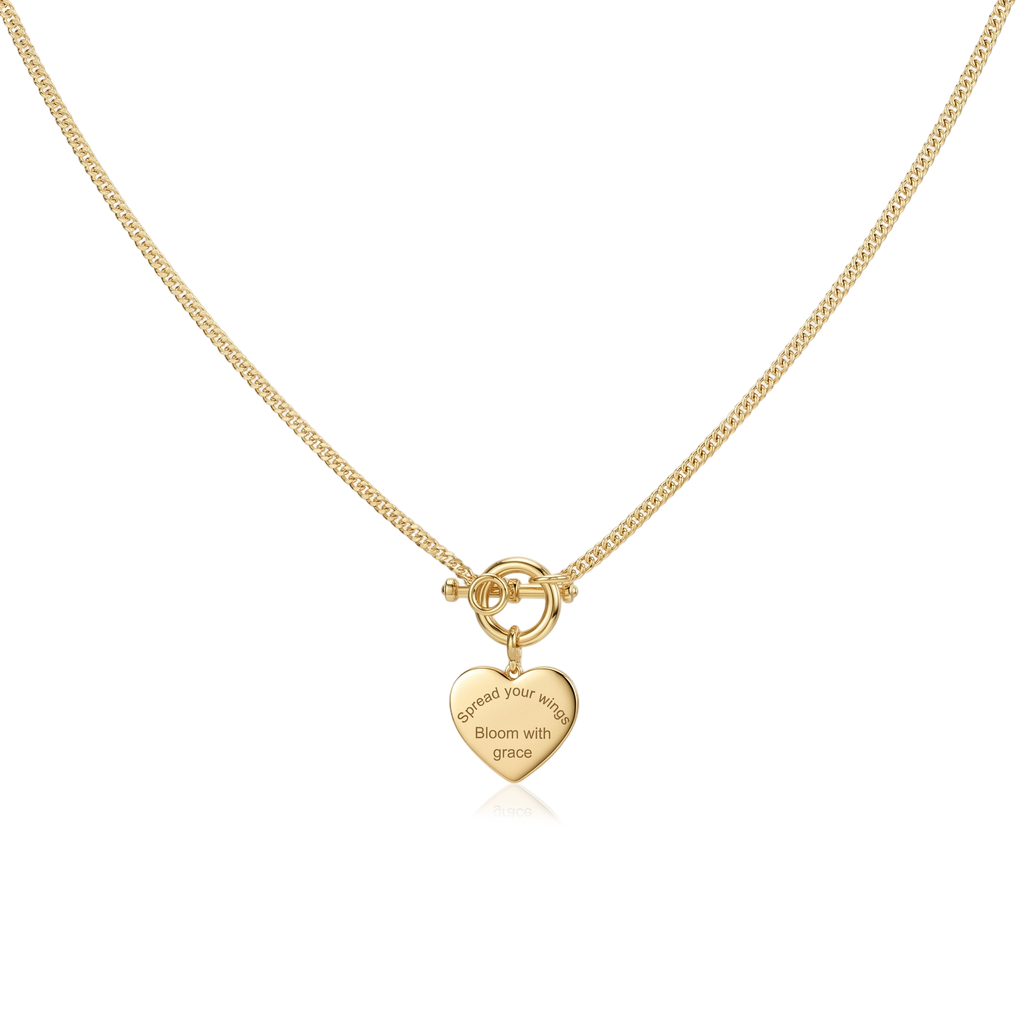 18K Gold Plated 1 Charm Necklace