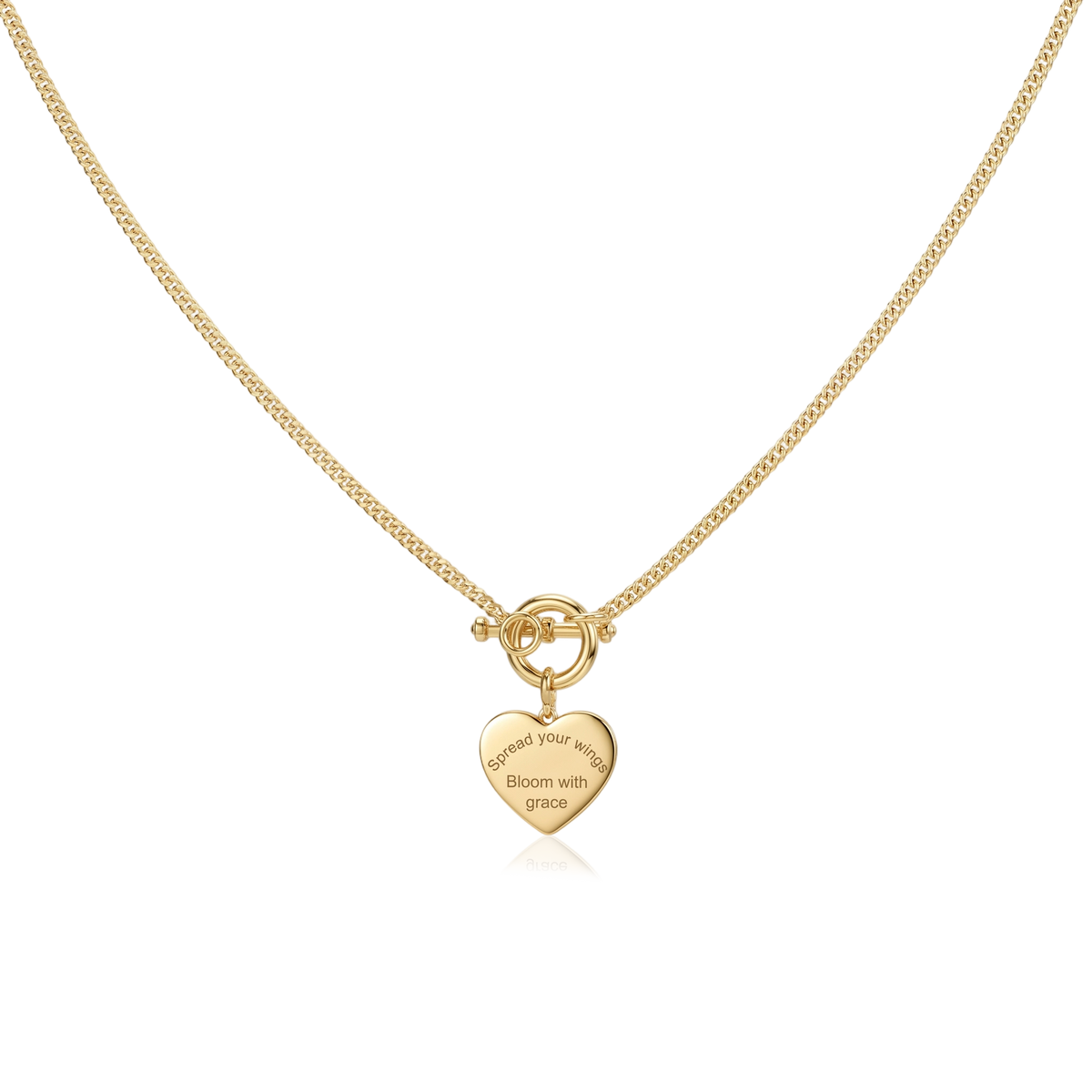 18K Gold Plated 1 Charm Necklace