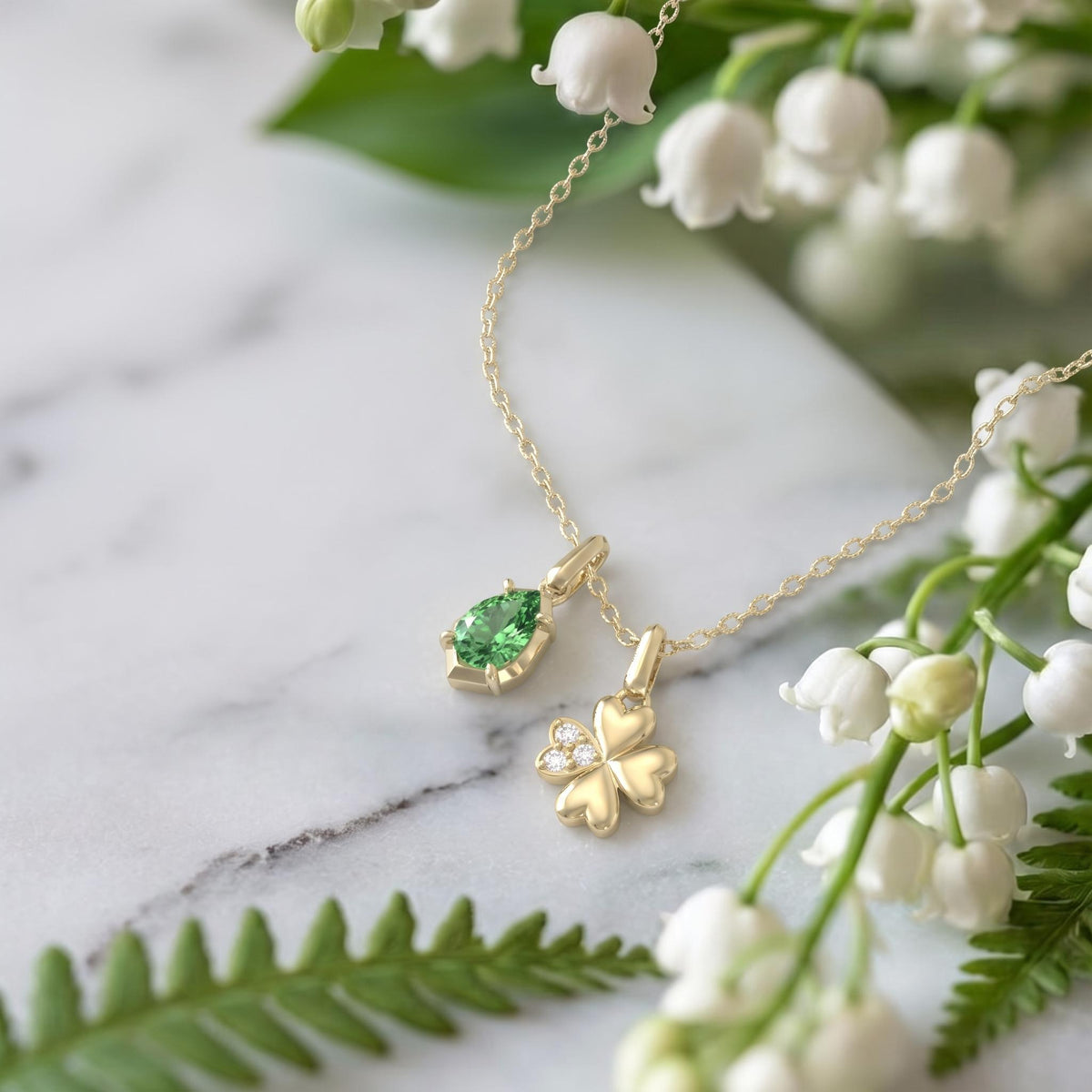 10ct Yellow Gold Petite Mix & Match Charm Necklace