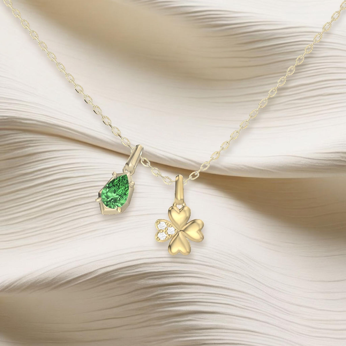 10ct Yellow Gold Petite Mix & Match Charm Necklace