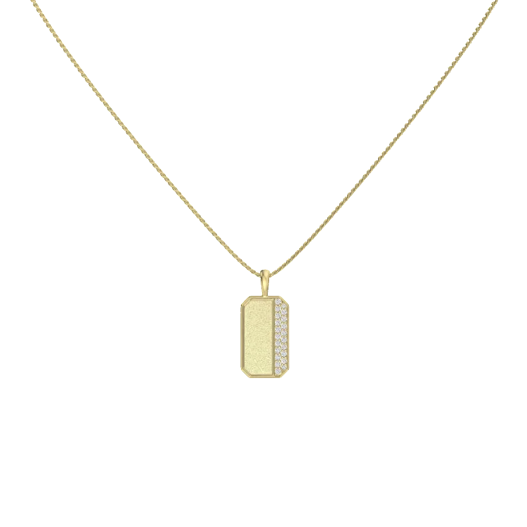 Gold Plated Plain-Edge Round Necklace