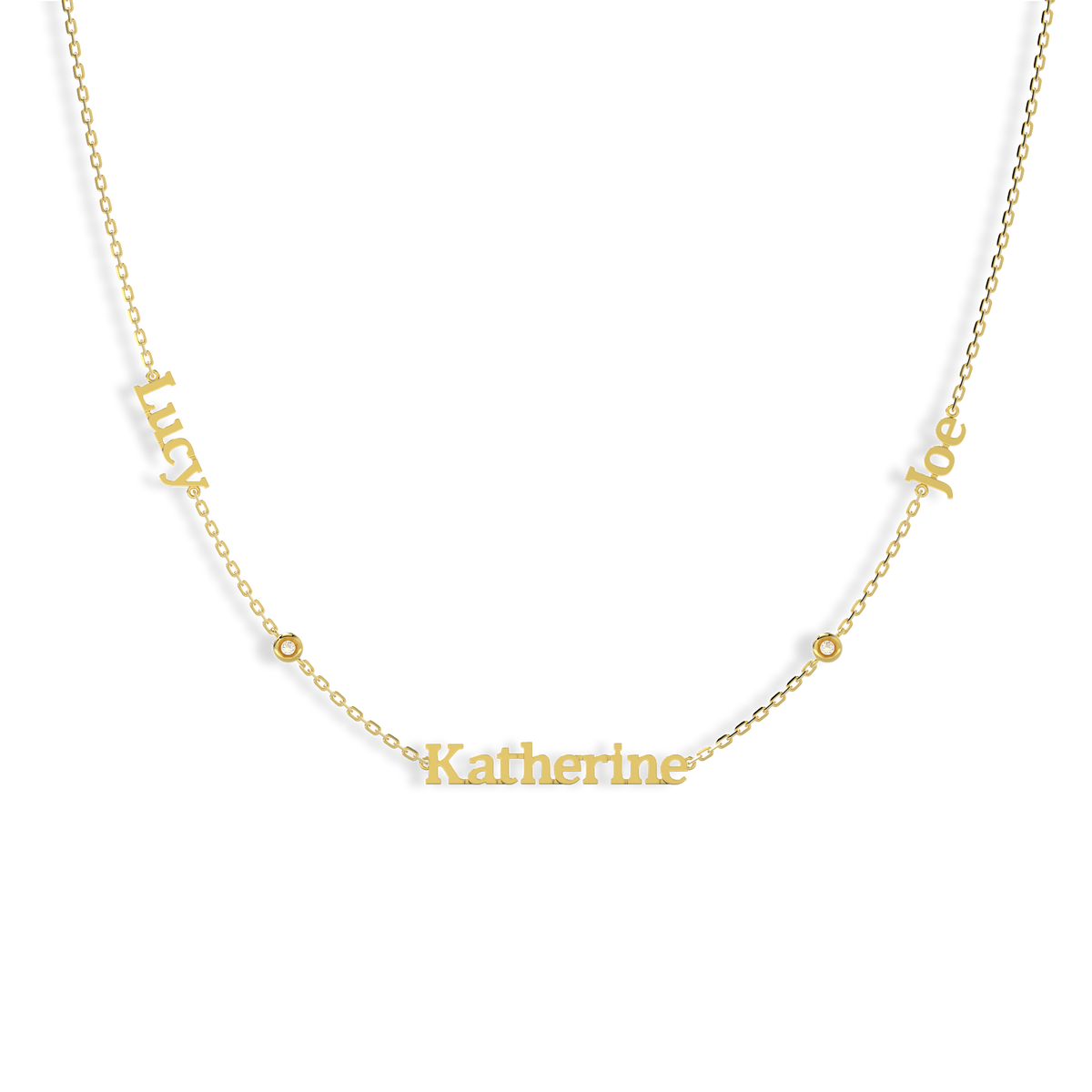Linked by Love – Name Necklace with Emotional Spark