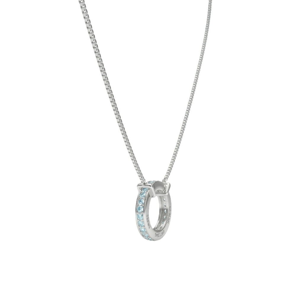 Circle of Love-March Birthstone Family Engraving Necklace