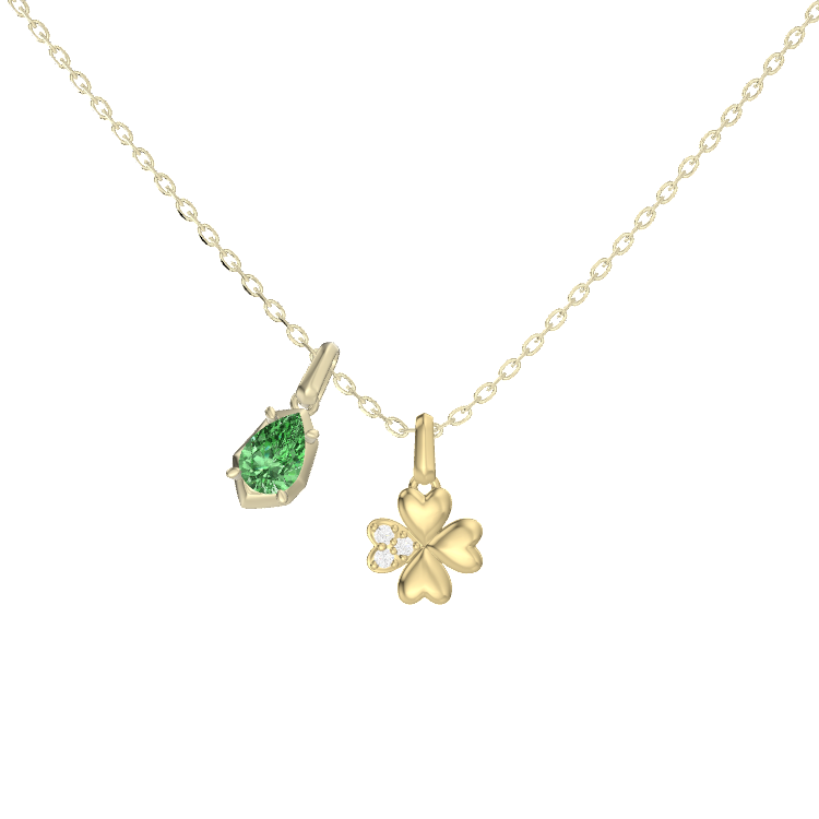 10ct Yellow Gold Petite Mix & Match Charm Necklace