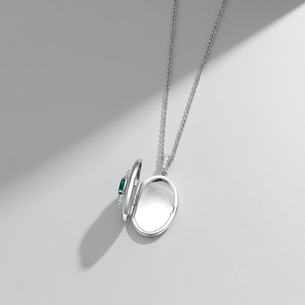 Guardian Eye Birthstone Locket Silver