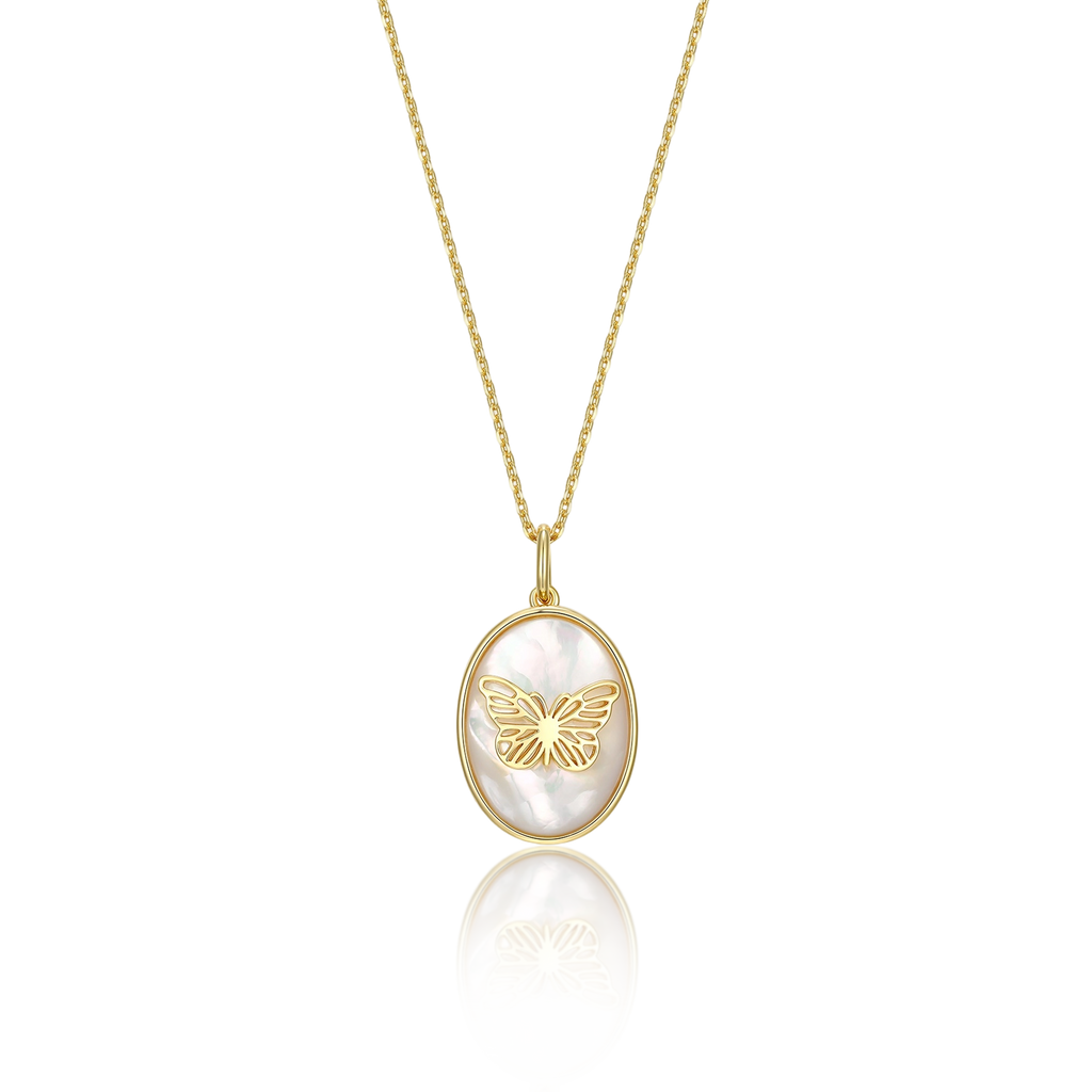 Papilio Whisper Locket, Silver With Yellow Gold Plating