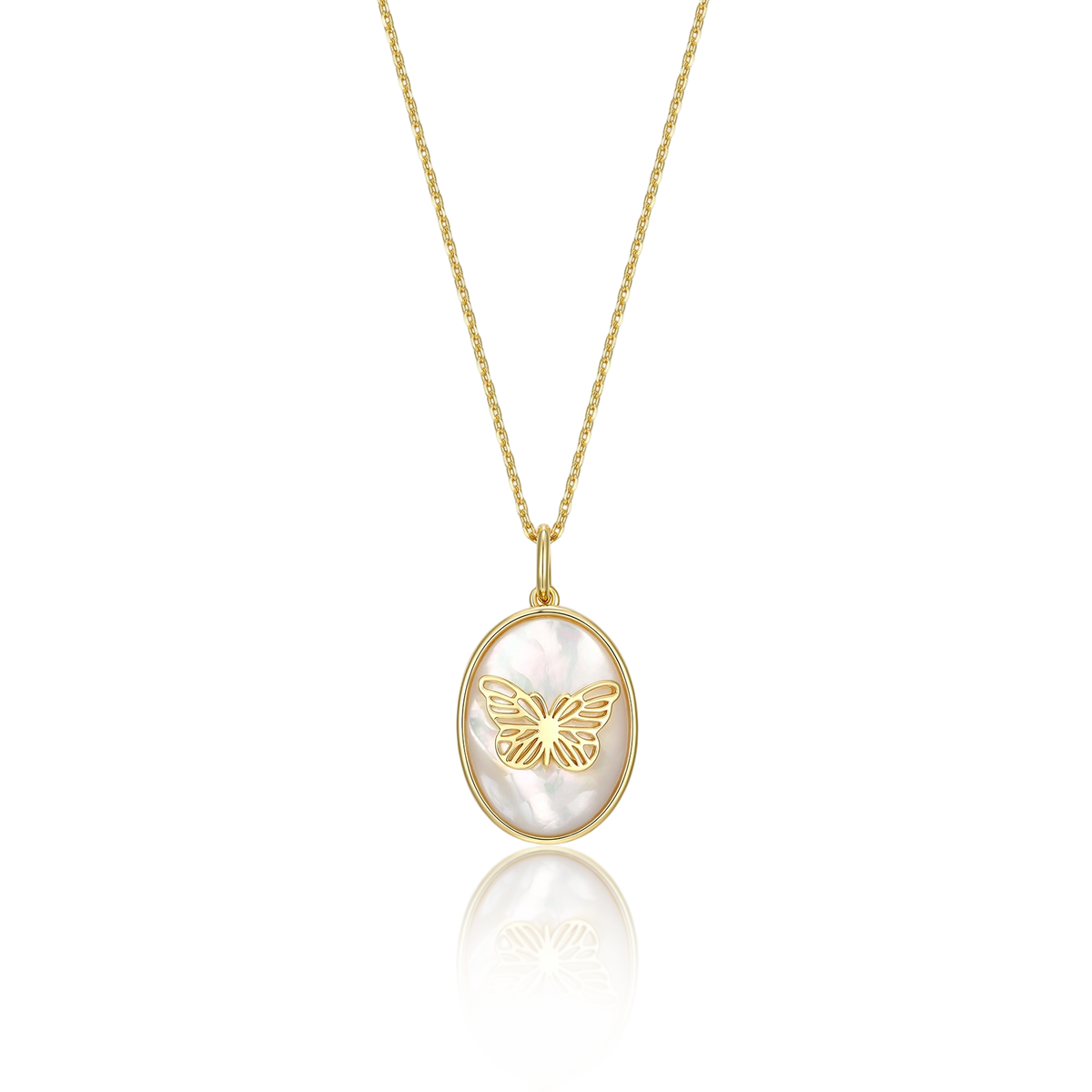 Papilio Whisper Locket, Silver With Yellow Gold Plating