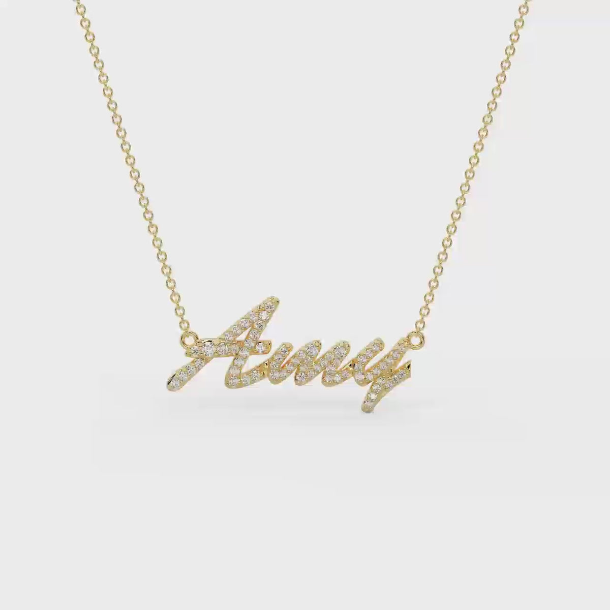 18k Gold Plated Luxe Name Necklace SN020G