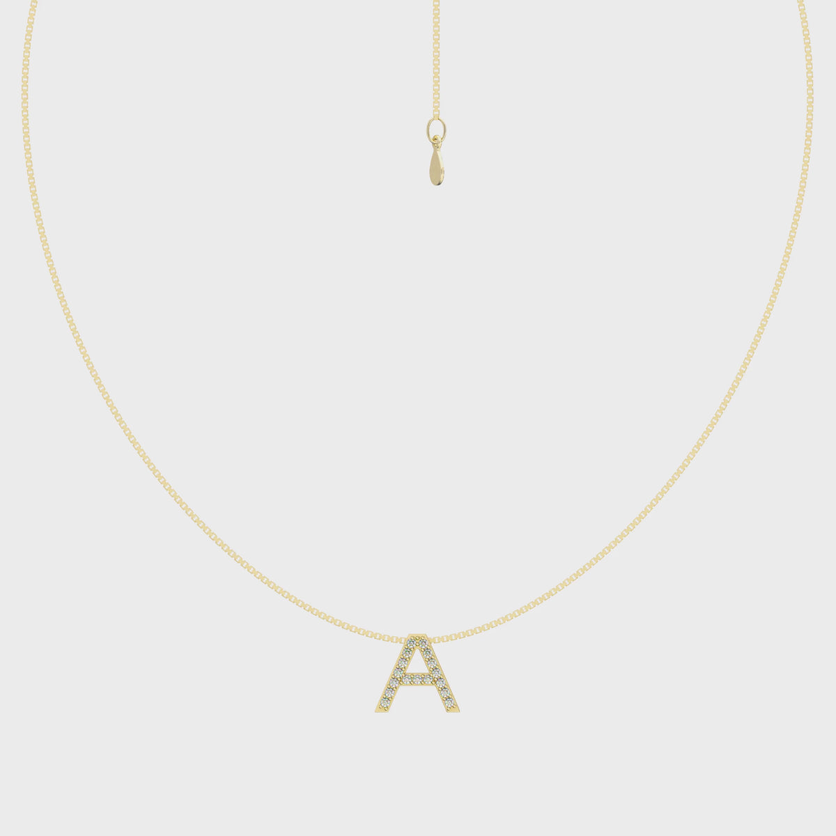 18k Gold Plate Initial Necklace